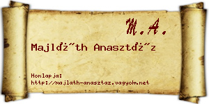 Majláth Anasztáz névjegykártya